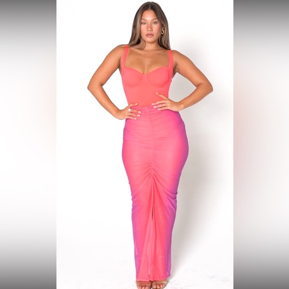 Ta3 Shaping One Piece Swimsuit Sweetie- Hot Coral Large (xl torso) NWT - Picture 6 of 7